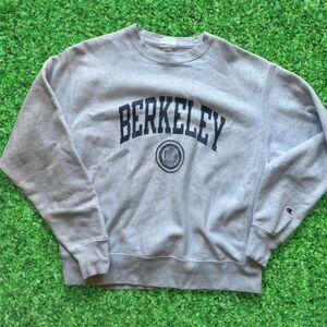 Champion Men's Grey and Blue Sweatshirt